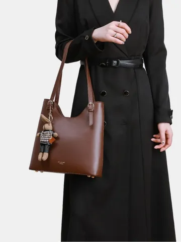 Women's Tote Bag PU Leather Large Capacity Shoulder Bag Casual Commuter Handbag Urban Minimalist Solid Color Zipper Closure
