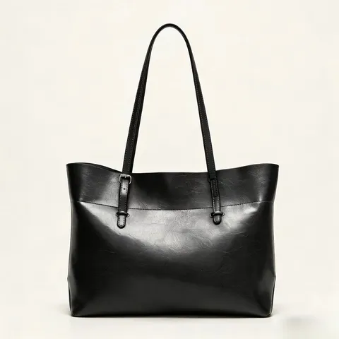Women Retro Tote Bag Large Capacity PU Leather Casual Shoulder Crossbody Bag Fashion Handbag For Daily Commute