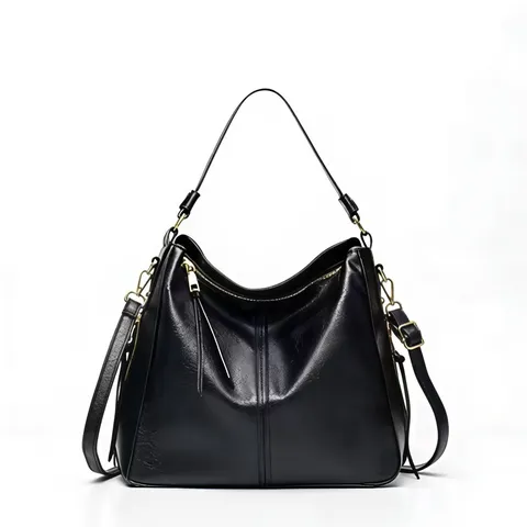 Women Retro Soft PU Leather Hobo Bag Large Capacity Shoulder Crossbody Bag Vintage Casual Tote Handbag Female Purse