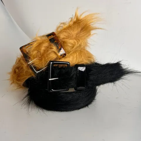 Women's Fashion Plush Leather Belt Casual Trendy Resin Buckle Waist Belt For Women Daily Matching Accessories