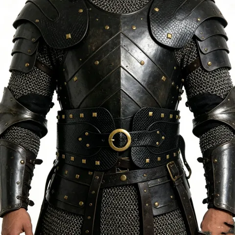 Medieval Retro Warrior PU Leather Waist Belt Halloween Cosplay Costume Corset Rivet Wide Waistband Gothic Armor