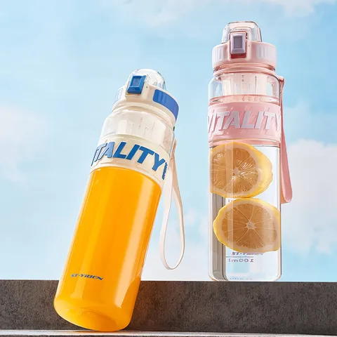 Grote Capaciteit Plastic Sport Waterfles Met Thee-infuser Draagbare Lekvrije Gym Drinkware Voor Fitness Buiten