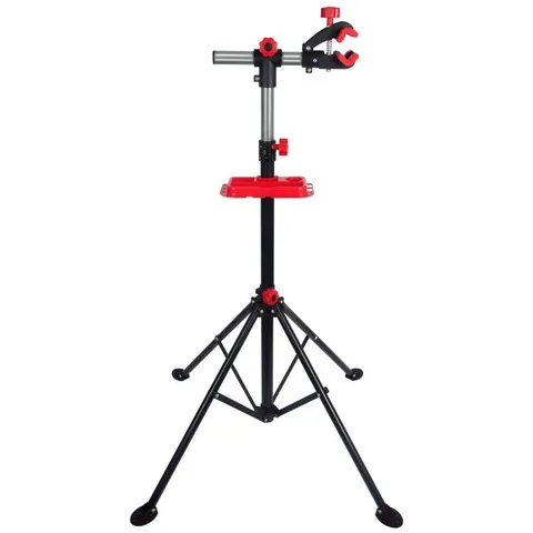 Bicycle Repair Stand Foldable Mountain Bike Maintenance Workstation Cycling Tool With Adjustable Clamp And Tool Tray