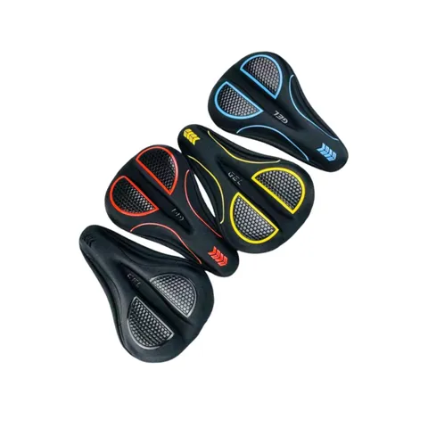 Housse de Selle de Vélo en Silicone Épaissie Ergonomique Alvéolée Respirante Coussin de Siège de VTT Équipement de Cyclisme