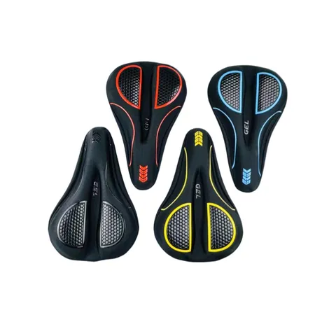 Housse de Selle de Vélo en Silicone Épaissie Ergonomique Alvéolée Respirante Coussin de Siège de VTT Équipement de Cyclisme