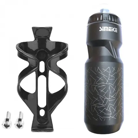 Borraccia Sportiva per Ciclismo e Set Portaborraccia da Bicicletta Borraccia per Mountain Bike in Plastica con Coperchio Antipolvere