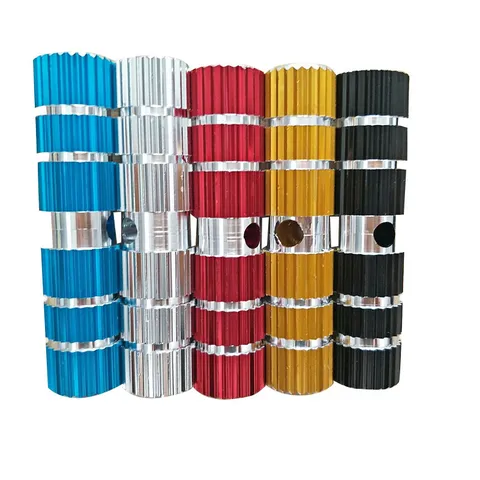 Bicycle Aluminum Alloy Extended Foot Pegs Solid Hollow Stunt Pegs Mountain Bike Rear Seat Footrests Cycling Accessories