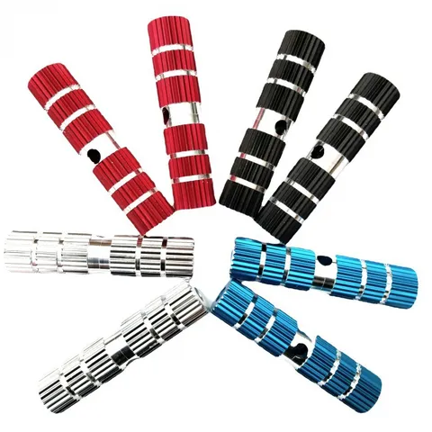 Aluminum Alloy Bicycle Pegs Solid Stunt Pegs Anti-Slip Bicycle Rear Axle Footrests Cycling Equipment For Mountain Bike