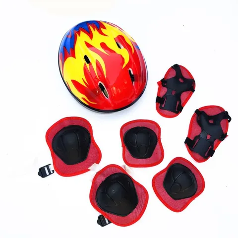Kids Protective Gear Set Roller Skating Cycling Helmet Knee Pads Elbow Wrist Guards Adjustable Sports Safety Equipment