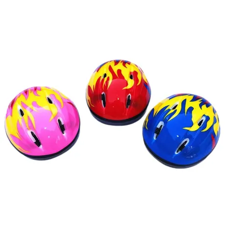 Kids Cycling Helmet Adjustable Safety Bicycle Skateboard Roller Skating Flame Print Protective Gear For Children