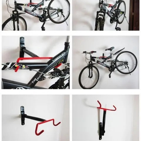 Supporto da Parete per Bici Pieghevole Appendiabiti per Parcheggio Bici Stoccaggio Garage Doppio Gancio per Bici da Strada di Montagna
