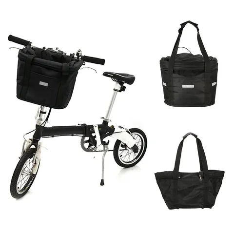 Waterdichte Fietsmand Opvouwbare Elektrische Fiets Voortas Canvas Fietsen Opslag met Reflecterende Strip Rits Ontwerp