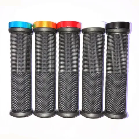 Manopole per Manubrio da Mountain Bike Anello di Bloccaggio in Alluminio Manopole per Bici Antiscivolo Accessori per Manubrio da Ciclismo in Gomma