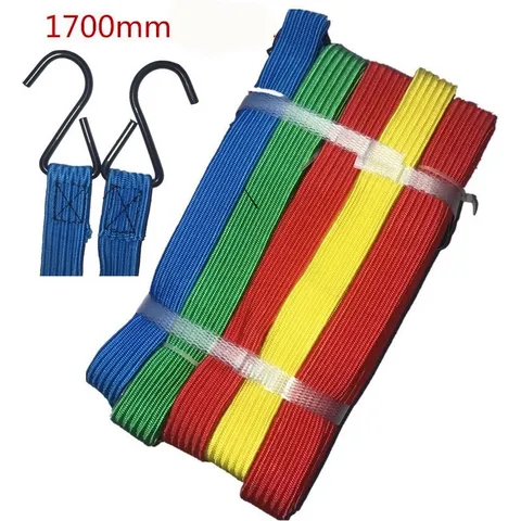 Sangle de Bagage Élastique Robuste avec Crochets en Métal pour Vélo Moto Véhicule Électrique Fixation de Charge