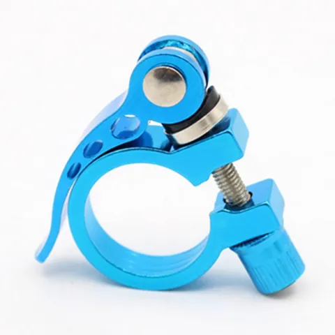 Aluminum Alloy Bicycle Seatpost Clamp Quick Release Mountain Bike Saddle Post Clamp Cycling Seat Tube Fixed Clip