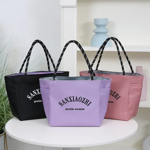 Large Capacity Canvas Tote Bag For Women Waterproof Shoulder Bag Casual Commuter Handbag Double Sided Tote