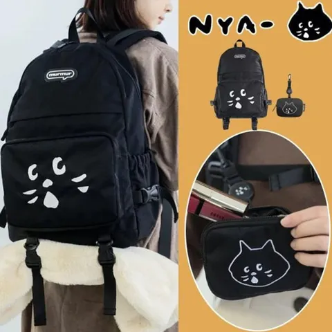 Large Capacity Cartoon Backpack Cute Japanese Style School Bag Casual Nylon Travel Daypack For Students Youth