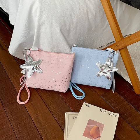 Women Casual Fashion Tote Bag Urban Minimalist Star Print Shoulder Bag Fabric Daily Commuting Stylish Handbag