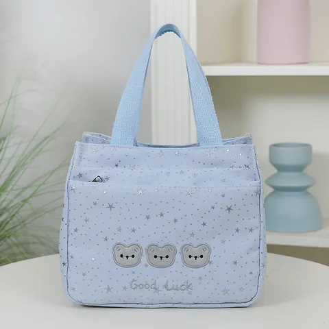 Large Capacity Commuter Tote Bag Oxford Cloth Star Print Handbag Underarm Shoulder Bag Casual Daily Bag For Women