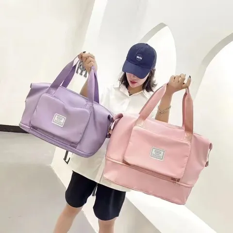 Large Capacity Travel Duffel Bag Waterproof Oxford Cloth Folding Handbag Lightweight Luggage Bag Gym Bag For Women Men