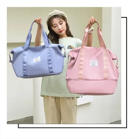 Large Capacity Travel Bag Waterproof Oxford Cloth Fitness Handbag Multifunctional Short Trip Luggage Bag For Women