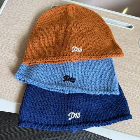 Koreanische Mode Bestickt Buchstaben Strickmütze Für Damen Herbst Winter Warm Ohrenschutz Pullover Cold Hat Herren Universal