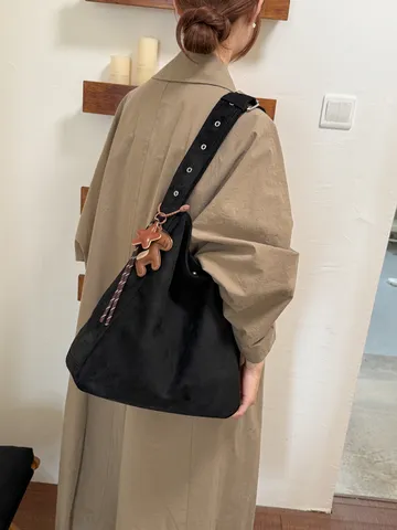 Grote Capaciteit Suède Draagtas Voor Vrouwen Slouchy Hobo Schoudertas Woon-werkverkeer Casual Onderarm Tas Verstelbare Riem