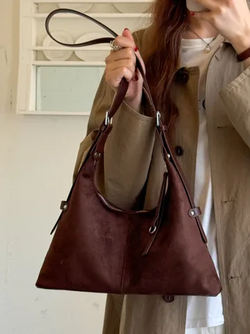 Vintage Dames PU Hobo Schoudertas Grote Capaciteit Effen Kleur Retro Pendelaar Crossbody Tas Koreaanse Stijl Rits Onderarm Tas