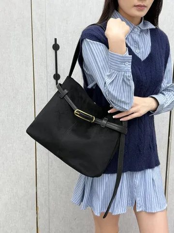 Dames Suède Tote Bag Eenvoudige Casual Onderarm Schoudertas Mode Veelzijdige Crossbody Commuter Handtas Met Magnetische Gesp
