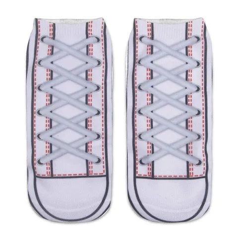 Calzini Divertibili Novità Stampa 3D Unisex Design Realistico Infradito Scarpa Tela Comodi Traspiranti Corti alla Caviglia