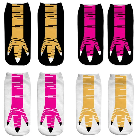 Calze Novità Unisex con Stampa Zampa di Animale Stampa Digitale 3D Divertenti Corte Traspiranti Morbide in Poliestere