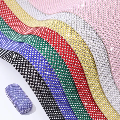 Colorful Resin Rhinestone Mesh Sticker Hot Melt Adhesive DIY Decorative Diamond Trim For Clothing Shoes Bags