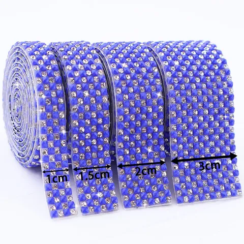 DIY Self Adhesive Rhinestone Strip Crystal Glitter Sticker Roll For Clothing Crafts Apparel Accessories Decoration