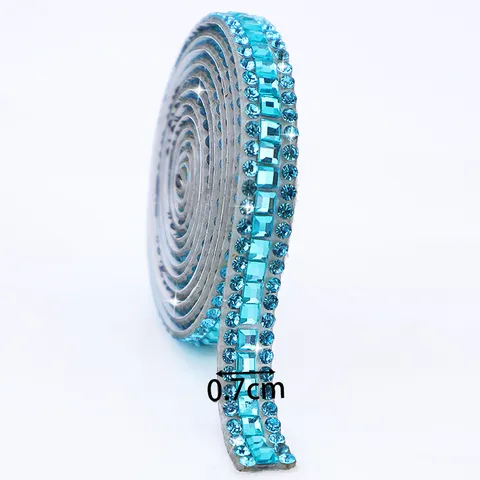 DIY Crystal Glass Rhinestone Strip Self Adhesive Bling Diamante Trim Ribbon For Craft Decor Clothing Accessories