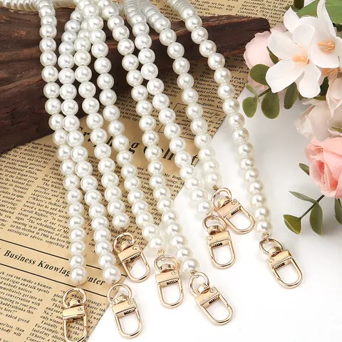 Chaîne en Résine Perle Artificielle DIY Bandoulière de Sac Lanière de Téléphone Mobile Accessoires de Vêtements Chaîne de Bijoux Fait Main pour Femme