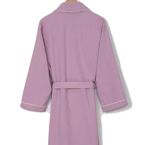 Unisex Waffelstruktur Reine Baumwolle Bademantel Langarm Weich Absorbierend Robe Für Damen Herren Hotel Spa Home Loungewear Nachthemd