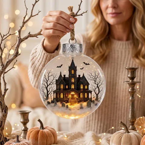 Transparant Bal Hangend Ornament Halloween Kerst Feestelijke Sfeer Decoratie Boom Hanger