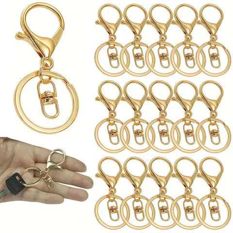 Zinklegierung Karabinerhaken Dreiteiliges Set Schlüsselanhänger Ring Taschenschnecke Handgemachte DIY Schmuckzubehör