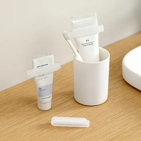 Manual Toothpaste Squeezer PP Plastic Folding Tube Dispenser For Facial Cleanser Hand Cream Bathroom Storage Organization Tool