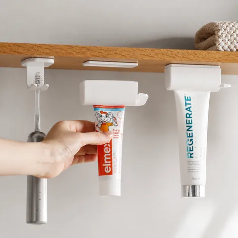 Magnetische Tandenborstelhouder Voor Wandmontage Met Automatische Tandpasta-Knijper Ondersteboven Mondwaterbeker Opbergrek Voor Badkamer Toilet