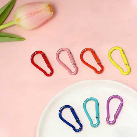 Bunte Aluminiumlegierung Kürbis-Karabiner Schlüsselanhänger Outdoor D-Ring Clip