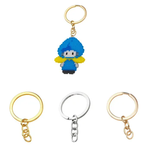 Llaveros de Metal de 30mm Con Cadenas de Cuatro Eslabones Accesorios para Bolsos DIY y Anillas