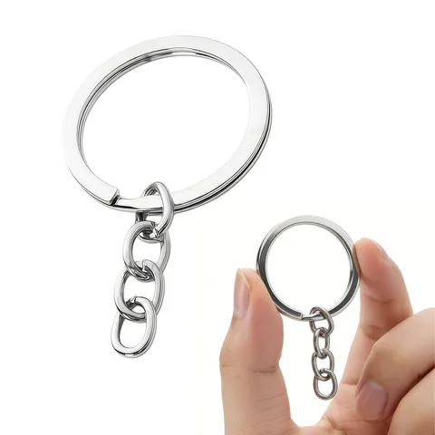 Llaveros de Metal de 30mm Con Cadenas de Cuatro Eslabones Accesorios para Bolsos DIY y Anillas