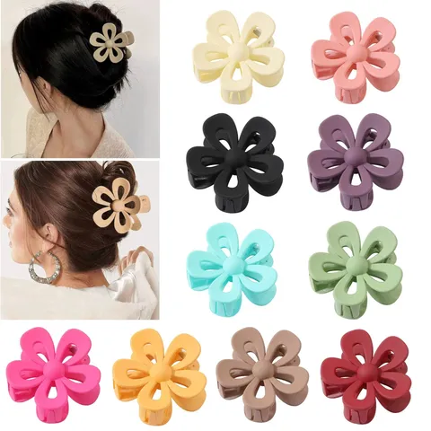 Molletta Per Capelli In Acrilico Smerigliato Camelia Pinza A Schiena Di Fiore Sfavorevole Antiscivolo Accessori Per Capelli Donna