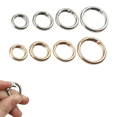 Zinklegierung Feder O Ringe Runde Feder Schnappverschluss Karabiner Auto Schlüsselanhänger DIY Tasche Hardware Schmuck Herstellung Schnalle