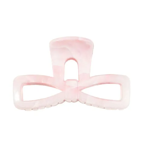 Molla per Capelli con Fiocco e Motivo Marmo da Donna Elegante Pinza in Resina Accessori Capelli Stile Retro