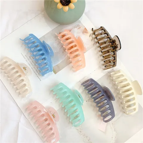 Molla per Capelli con Drago Osso Trasparente Colore Gelatina Grandi Denti di Squalo Accessori per Styling Capelli da Bagno Quotidiano per Donna