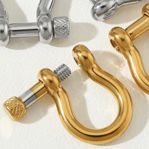 Fibbia a Ferro di Cavallo in Acciaio Inossidabile Minimalista Connettore Grillo a U Fai-da-te Gioielli Portachiavi Accessorio per Borse Fibbia Decorativa