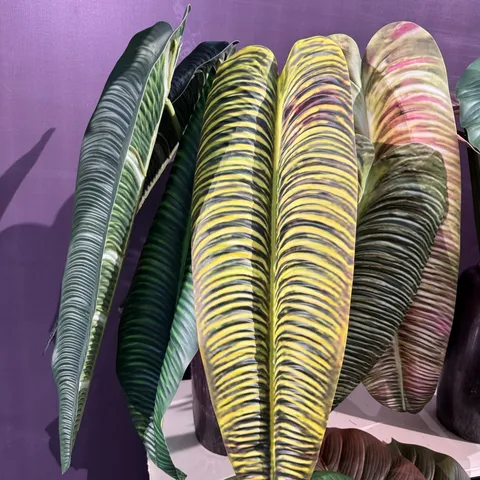 Artificial Tropical Banana Leaf Faux Taro Leaves Silicone Cloth Greenery For Home Garden Landscaping Nordic Style Wall Decor
