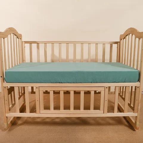 Baby Crib Sheet Pure Cotton Gauze Mattress Protector Soft Breathable Infant Bed Sheet Toddler Mattress Cover Crib Bedding